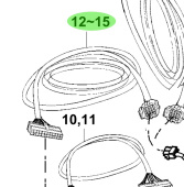 Bukh 00112-5S190 - Wiring Harness Cluster for R210J and S270J Engines