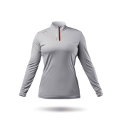 Plastimo 70287 - Women's UVActive High Collar 1/4 Zip Top Grey Size XL