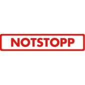 Marine Emergency Stop Identification Sticker, German, Soft PVC, 150×30 mm