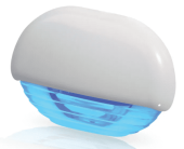 Hella Easy Fit Step Lamp - Blue Light, White Trim
