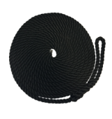 Allpa Braided Mooring Rope With Eye Made Of Polypropylene, Ø10mm, L=4500mm, Black