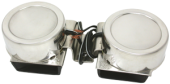 Allpa Stainless Steel Mini Electro-Magnetic Boat Hornset, Dual Tone, 2xø82mm, 12v