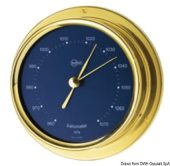 Barigo Regatta Brass Barometer ø120x40 mm with Blue Dial - Osculati 28.365.22