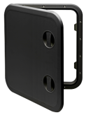 Allpa Plastic Hatch, 513x458mm, 180°, Removable, Black