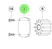 Jabsco 18753-0367 - End Cover Spare Part