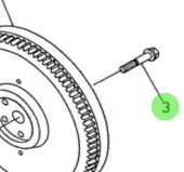 Nanni Diesel 970302396 - Flywheel Bolt for Nanni Marine Diesel Engines
