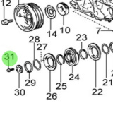 Nanni Diesel 970312147 - Crankshaft and Piston Assembly Bolt for T4 Series Engines