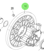 Steyr Z026102-0 - Oil Pump Assembly in RAL9006 for SE Series Engines