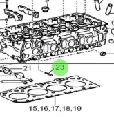 Nanni Diesel 970314149 - Stud Bolt for Cylinder Head and Heat Exchanger Exhaust Manifold