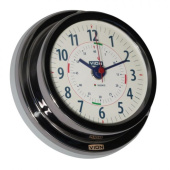 Vion Quartz Clock Radio Silence Titanium Colored Photoluminescent Including Wall Mount Ø127 mm