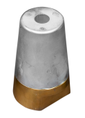 Tecnoseal Zinc Radice Conical Propeller Sacrificial Anodes with Brass Plug