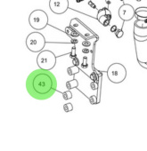 Nanni Diesel 43320334 - Heat Exchanger Spacer for T4.270 and T4.230 Engines