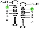 Nanni Diesel 970313990 - Valve Spring Retainer for T4 Series Engines