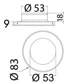 Osculati 13.445.08 - Montsarrat II LED Ceiling Light For Recess Mounting