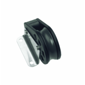 arton N01151 - Single Upright Block with Fairlead Size 1 30mm – Plain Bearing, Ø30mm Sheave, Max Rope 8mm