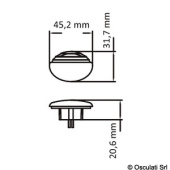 Osculati 13.887.12 - Recessed LED courtesy light white/blue
