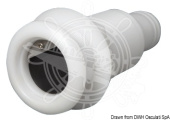 Osculati Long Nylon/Fiberglass Skin Fitting with Hose Connector and Check Valve – 38-52 mm Hose Tail