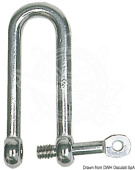 Osculati AISI 316 Long D Shackles with Captive Pin