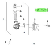 Bukh 05300-2R171 - Oil Filter Service Kit for R210J Engines