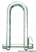 Osculati AISI 316 Long D Shackles with Captive Locking Pin