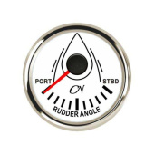 Rudder Angle Gauge - White Dial, Chromium Bezel, 10 - 190 Ohm, L - R Scale, Ø57 mm