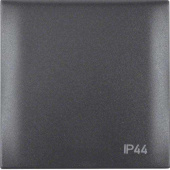 Berker 1-way Cover Frame With Hinged Cover IP44, Anthracite Matt