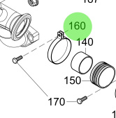 Steyr 10691 - Profile Clamp for Exhaust Manifold on M160068 Engines