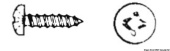Osculati AISI 316 Stainless Steel Countersunk Self-Tapping Screws DIN 7982 / UNI 6955, Ø2.9–6.3 mm