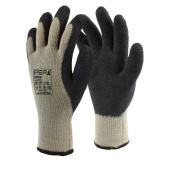 PSP Glove 18-100 Winter Latex Grip Black/Grey Work Gloves