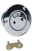 Allpa Deck Entry Chromed Brass 'Fuel', 1-1/2" Inner Thread