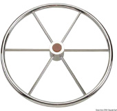 Osculati 45.164.75 - Polished Stainless Steel 6-Spoke Steering Wheel 700 mm