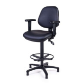 Hollex Steering Chair Delta I Faux Leather Black