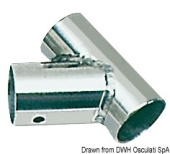 Osculati AISI 316 Sloped T-Joint for Pulpit Rail