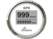 Wema 110908 - Silverline GPS Speedo Digital 52mm White 60kn - 110km/h