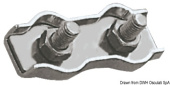 Osculati Double Stainless Steel Wire Rope Clamps for 3–8 mm Cables