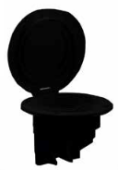Trem N0180070 - Round Shower Box Black