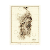 Historical Map Of Sardinia Island