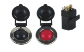 Allpa Stainless Steel Foot Switch 'Up', Red