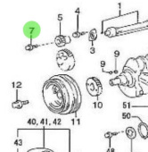 Nanni Diesel 970312109 - Flanged Hex Head Bolt for Crankshaft and Piston Assembly