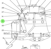 Bukh 000E8344 - Cooling Water Outlet Cover for DV36 and DV48 Engines