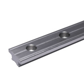 Antal 602.212 - Aluminum T-Track 32x6, Cut Out Ø6mm, Hole Spacing 50mm (Silver Anodized)