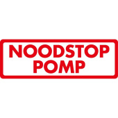 Marine Pump Emergency Stop Identification Sticker, Dutch, Soft PVC, 150×50 mm