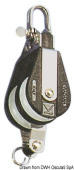Viadana Plastinox Double Block with Becket and Shackle Head for Rope up to 8-12 mm, 34-56 mm Sheaves