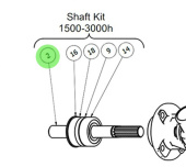 Johnson Pump 01-36281 - Shaft Spare Part for F7B-9 Pump