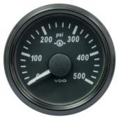 VDO A2C3832740025 - SingleViu 1167 Gear Oil Pressure 500PSI Black 52mm