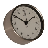 Delite 607100 - Clock Clausen Stainless Steel 100 mm Roman Numerals