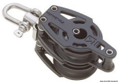 Viadana Composite Ball Bearing Double Block with Becket and Universal Head for Rope up to 10-12 mm, 38-57 mm Sheaves