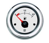 Vetus FUELW - Fuel Level Gauge, White, 12/24V, Cut-out Size Ø 52 mm (excl. Sensor)