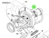Steyr Z026120-0 - Painted Single-Stage Turbocharger Assembly for SE306J38, SE266S36, SE286E40 Engines