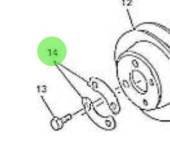 Nanni Diesel 970154006 - Water Pump Pulley Washer for Fresh Water Pump